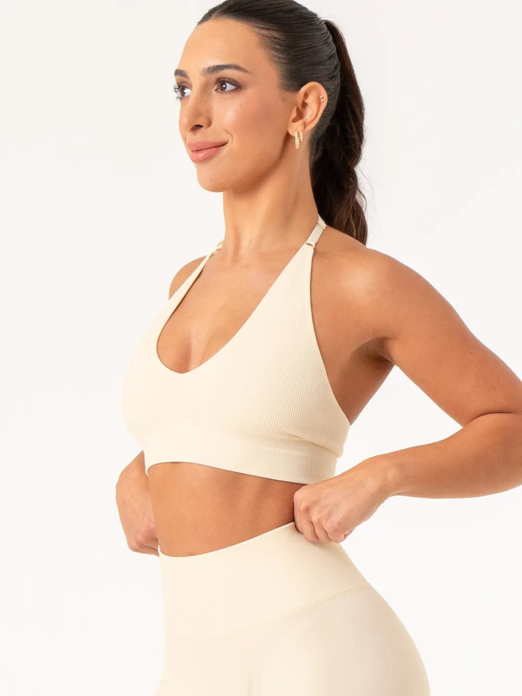 Lift Rib Seamless Halter Sports Bra