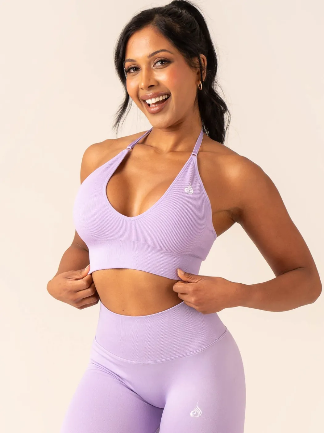 Lift Rib Seamless Halter Sports Bra
