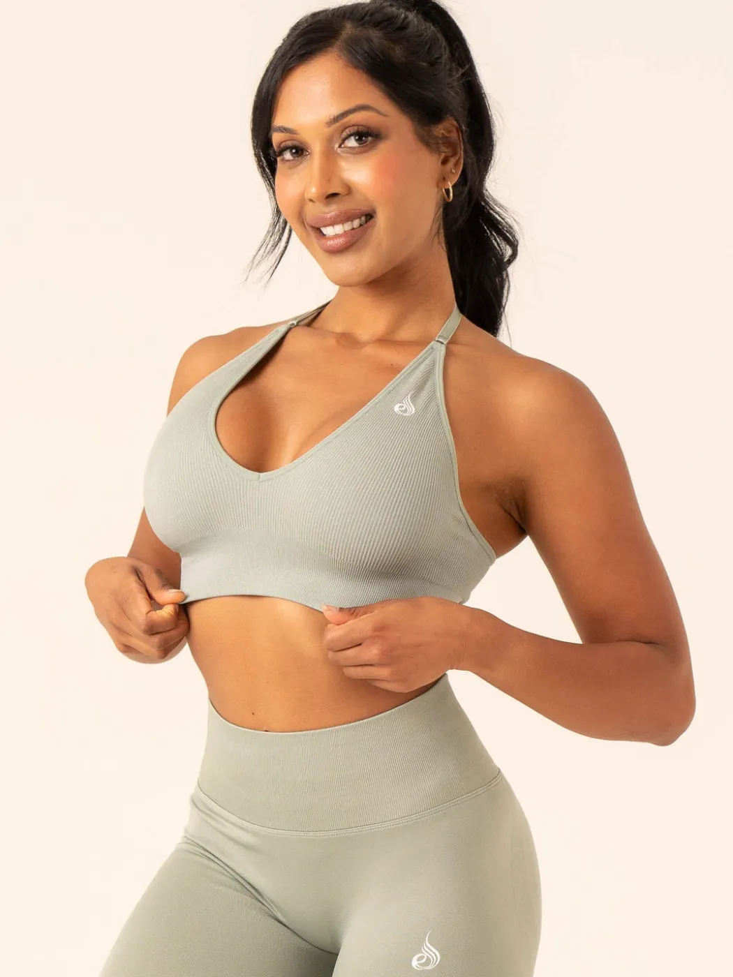 Lift Rib Seamless Halter Sports Bra