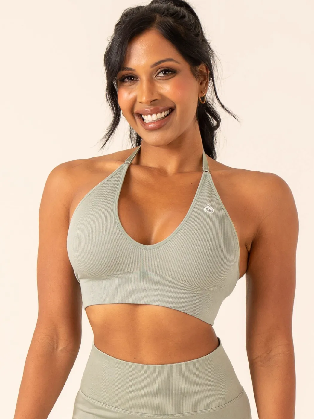 Lift Rib Seamless Halter Sports Bra