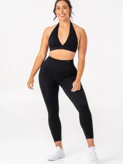 Rib Seamless Halter Sports Bra