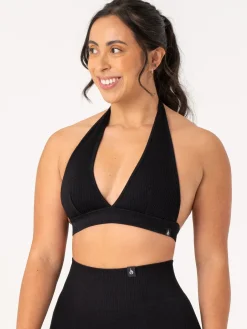 Rib Seamless Halter Sports Bra