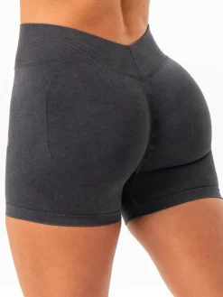 Stonewash Seamless V Back Shorts