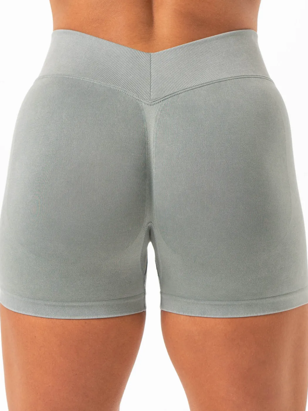 Stonewash Seamless V Back Shorts